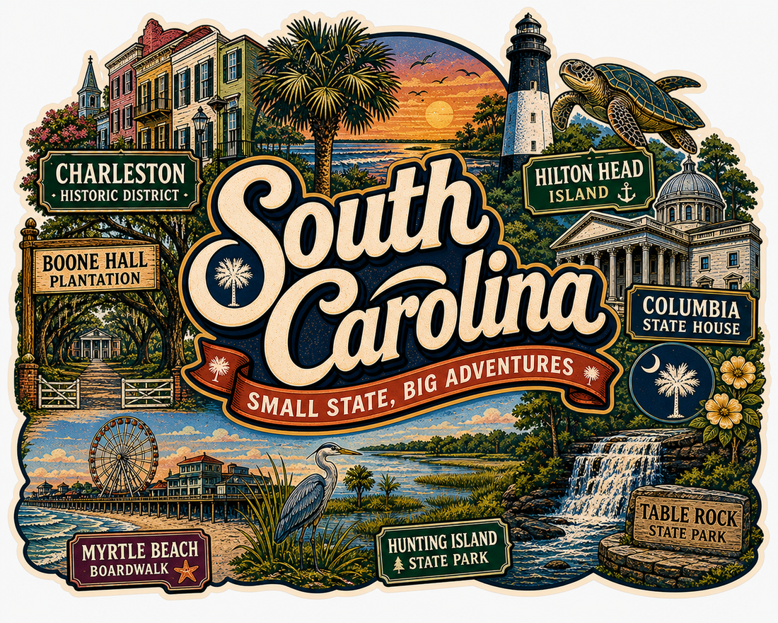 Sticker: South Carolina Illustrated