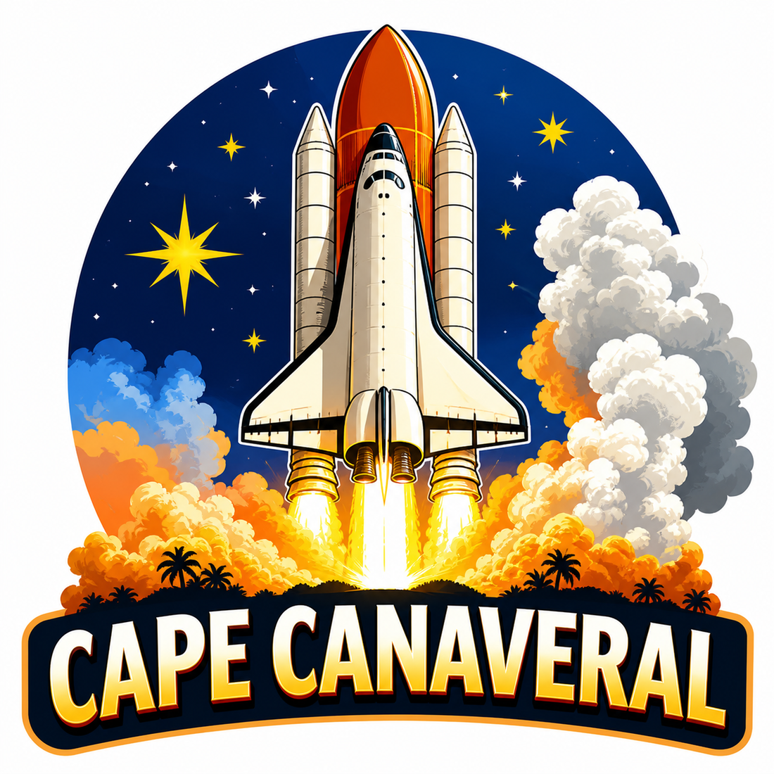 Sticker: Cape Canaveral Space Shuttle