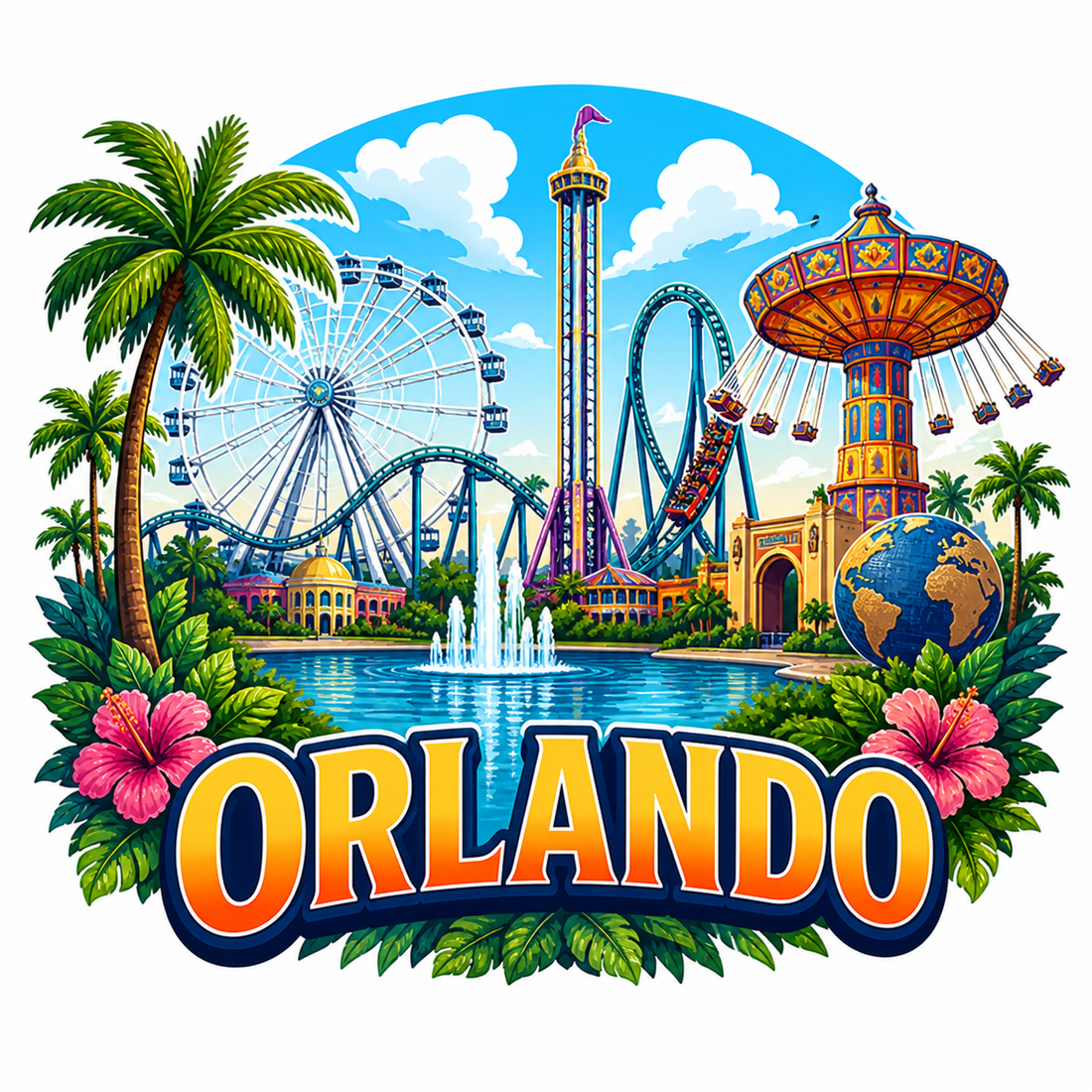 Sticker: Orlando Theme Park - Namedrop