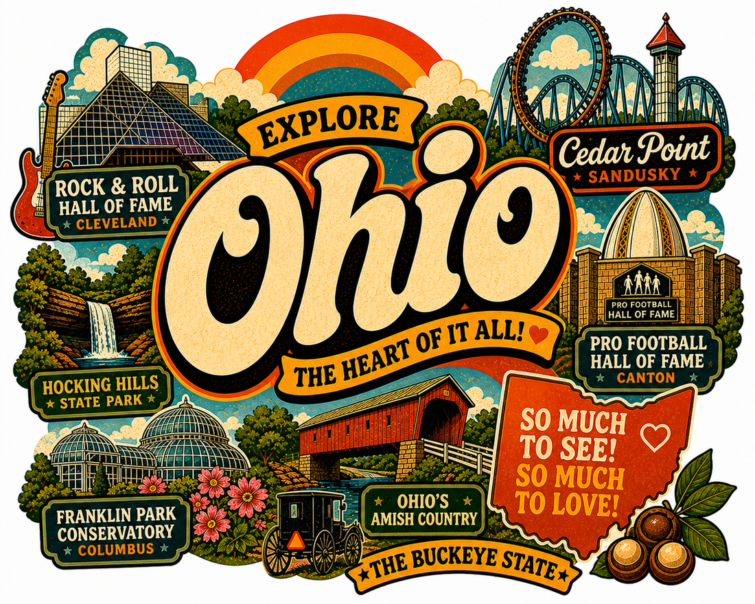Sticker: Explore Ohio State Shape