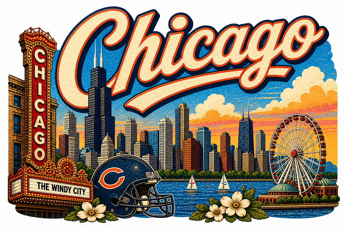 Sticker: Chicago Deep Dish Pizza - Namedrop