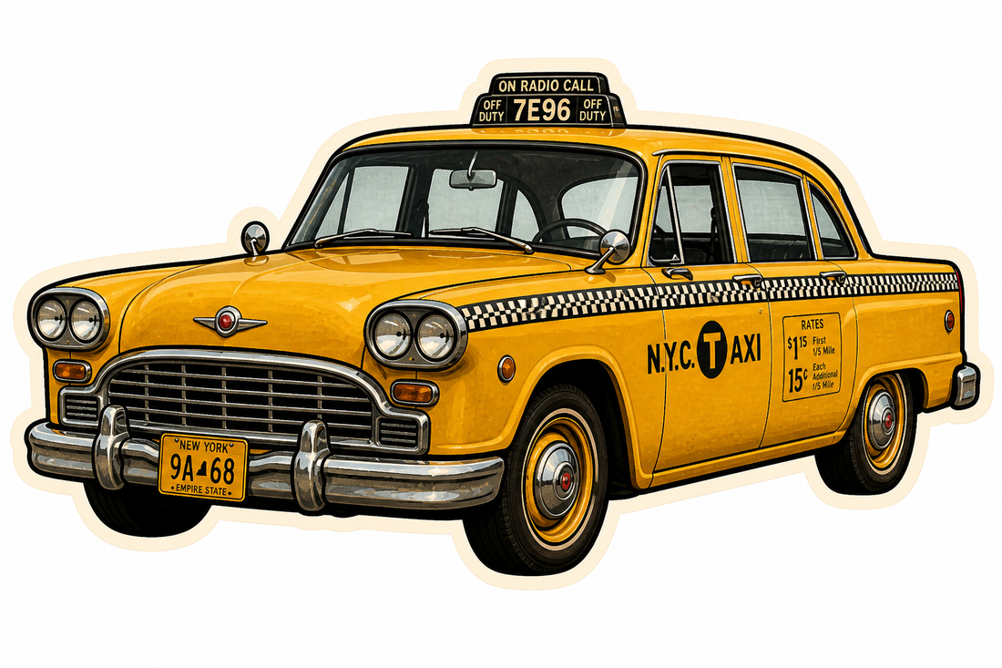 Sticker: NY Yellow Taxi Cab - Namedrop