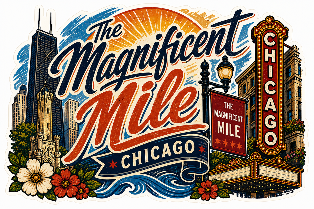 Sticker: The Magnificent Mile Chicago - Namedrop