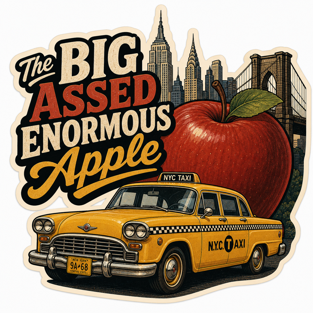 Sticker: The Big Assed Enormous Apple