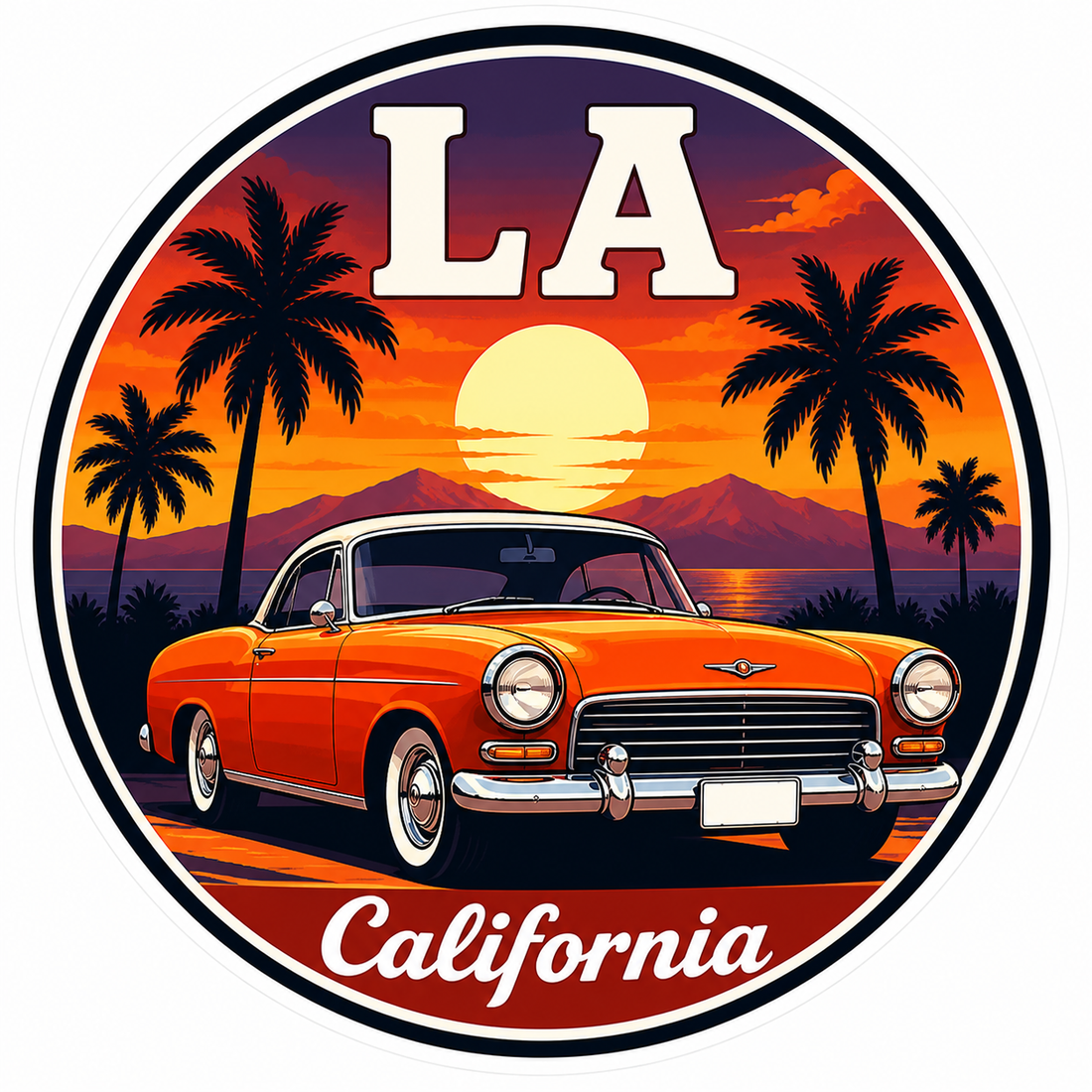 Sticker: LA Classic Car California - Namedrop