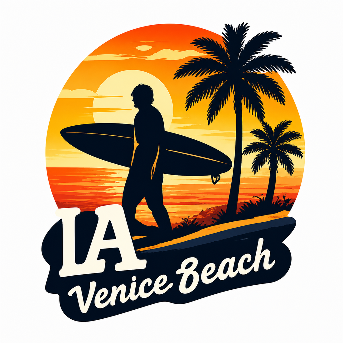 Sticker: LA Venice Beach Surfer - Namedrop