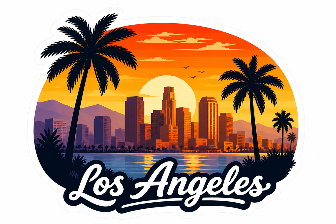 Sticker: Los Angeles Sunset Script - Namedrop