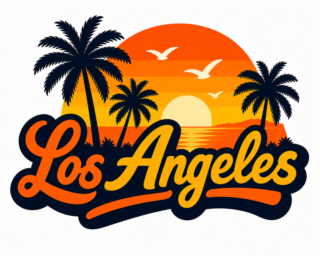 Sticker: Los Angeles Colorful Script - Namedrop