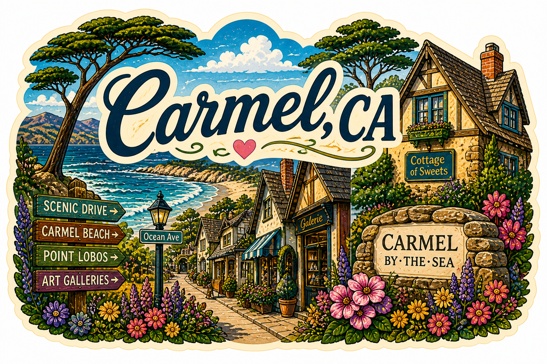 Sticker: Carmel CA Village - Namedrop