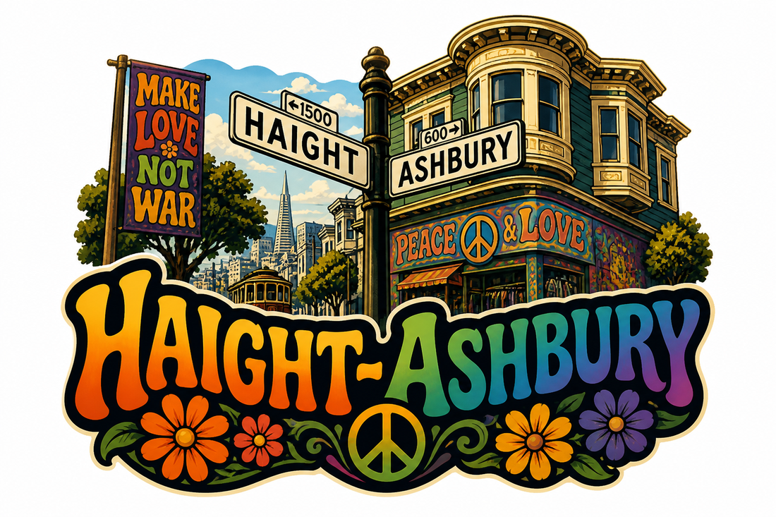 Sticker: Haight-Ashbury San Francisco - Namedrop