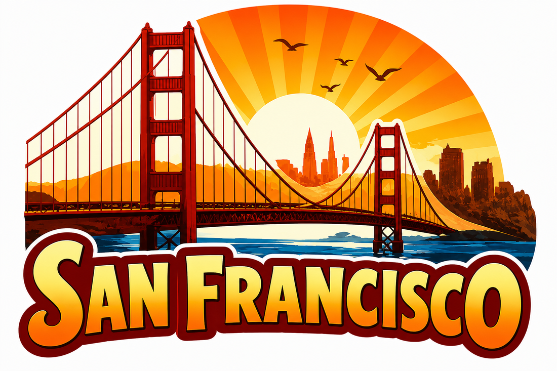 Sticker: San Francisco Golden Gate - Namedrop
