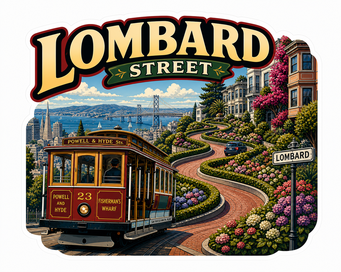 Sticker: Lombard Street San Francisco - Namedrop