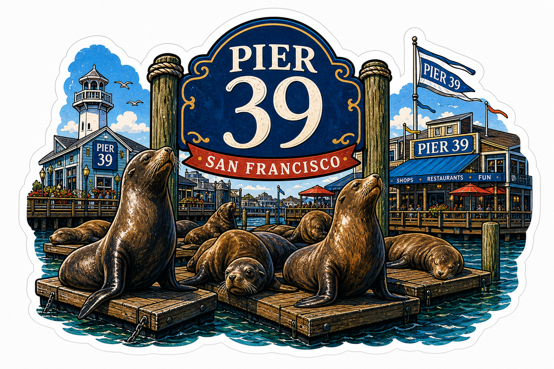 Sticker: Pier 39 San Francisco - Namedrop