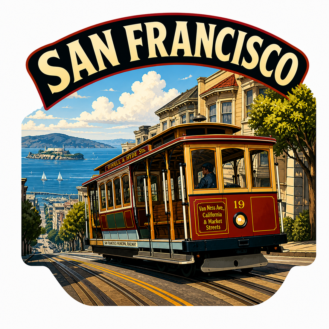 Sticker: San Francisco Cable Car