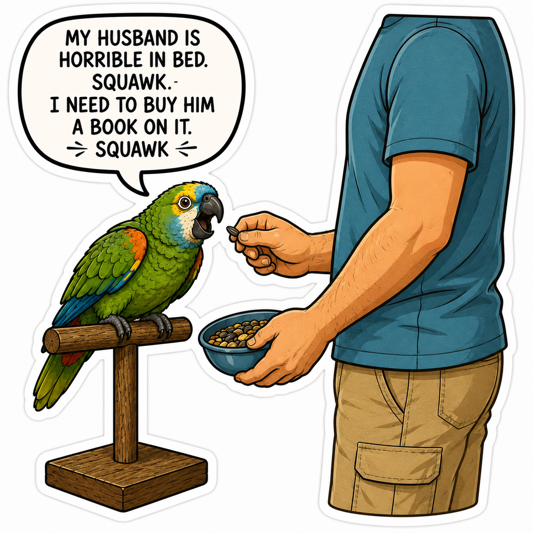 Sticker: My husband is horrible - Namedrop
