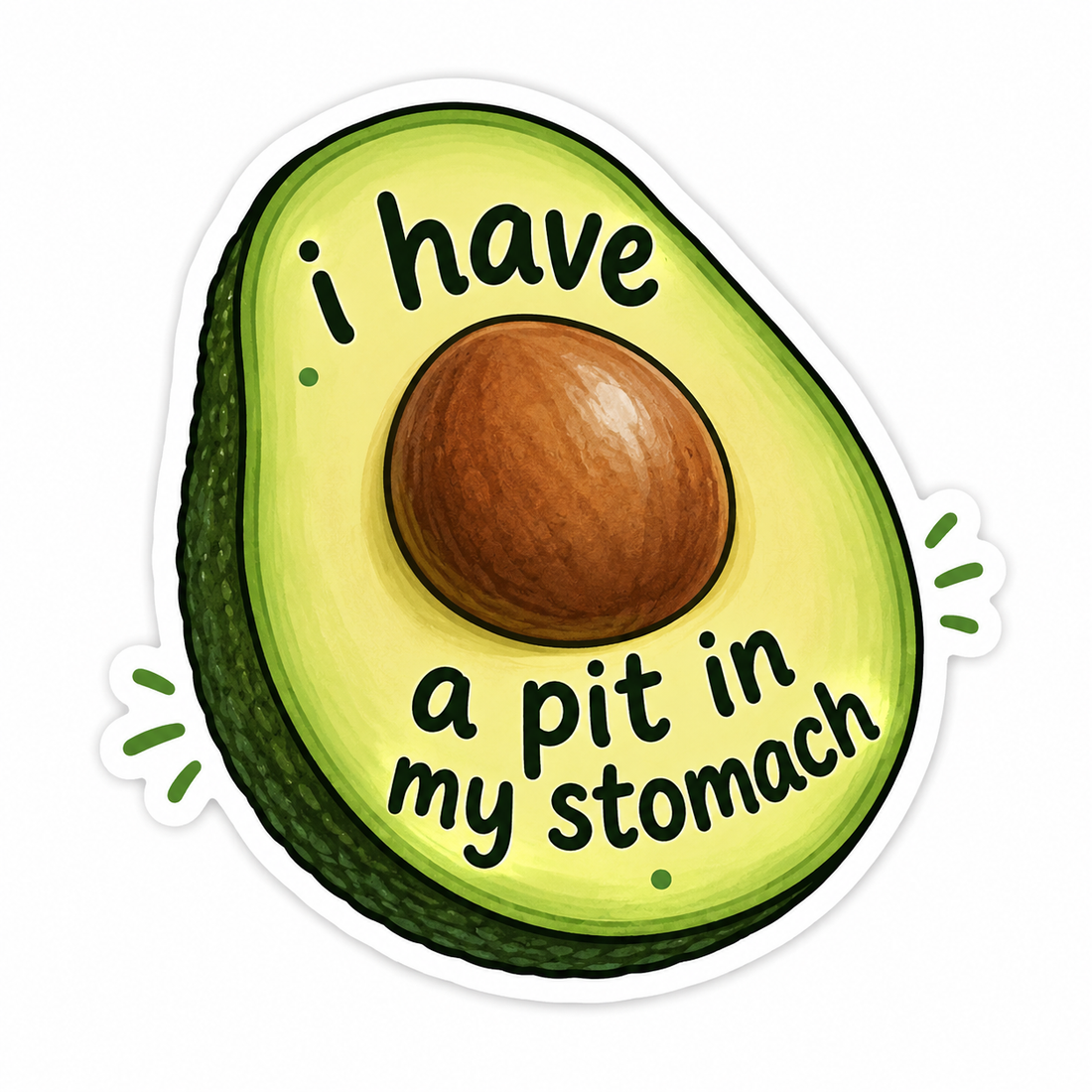 Sticker: I have a pit in my stomach - Namedrop