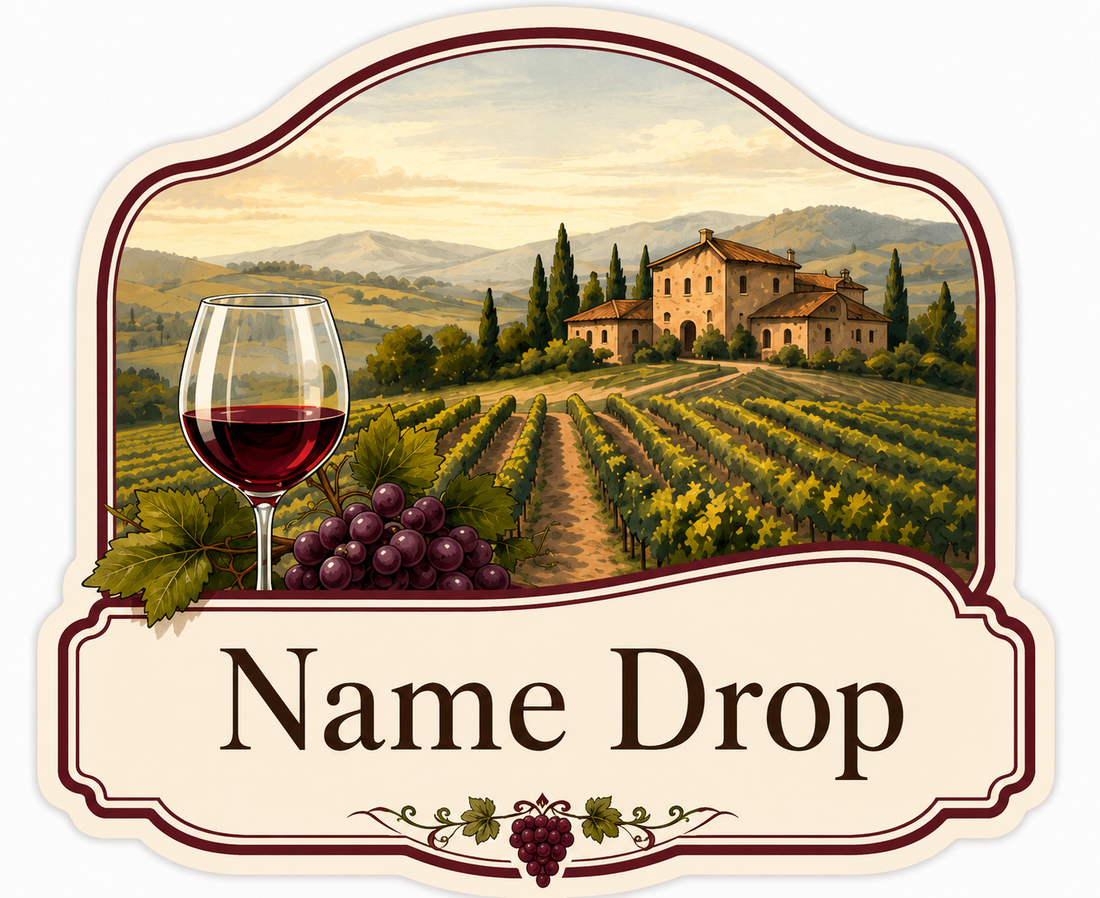 Sticker: Chateau red wine - Namedrop