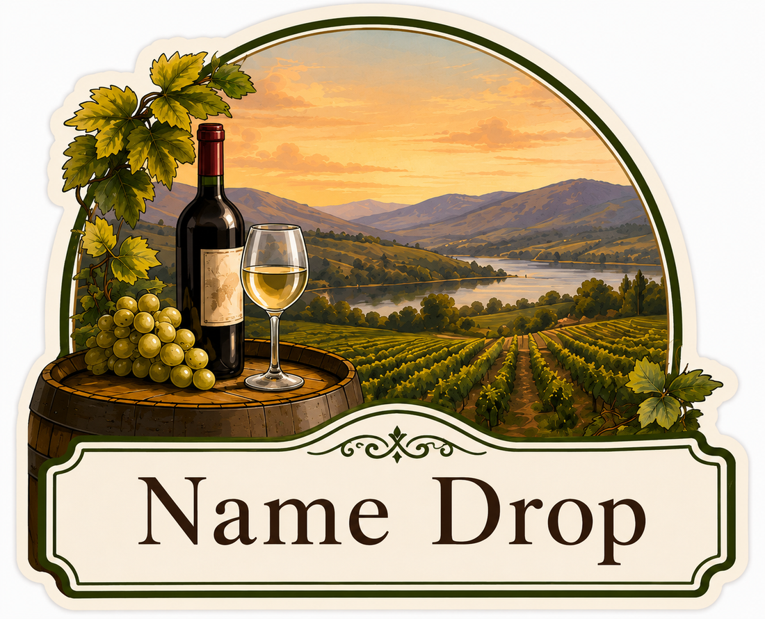 Sticker: Vineyard white wine - Namedrop