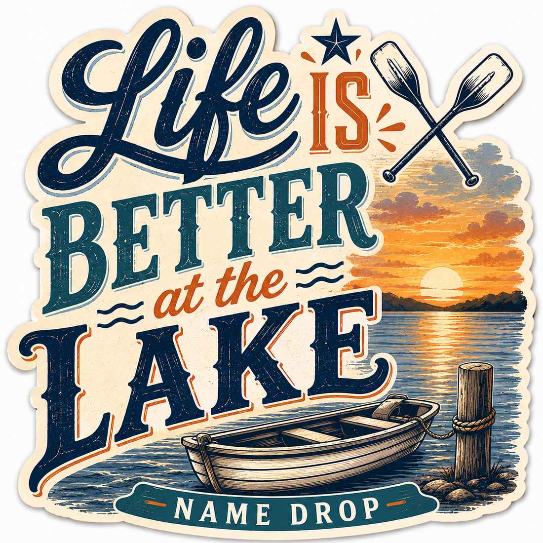Sticker: Life is better at the lake