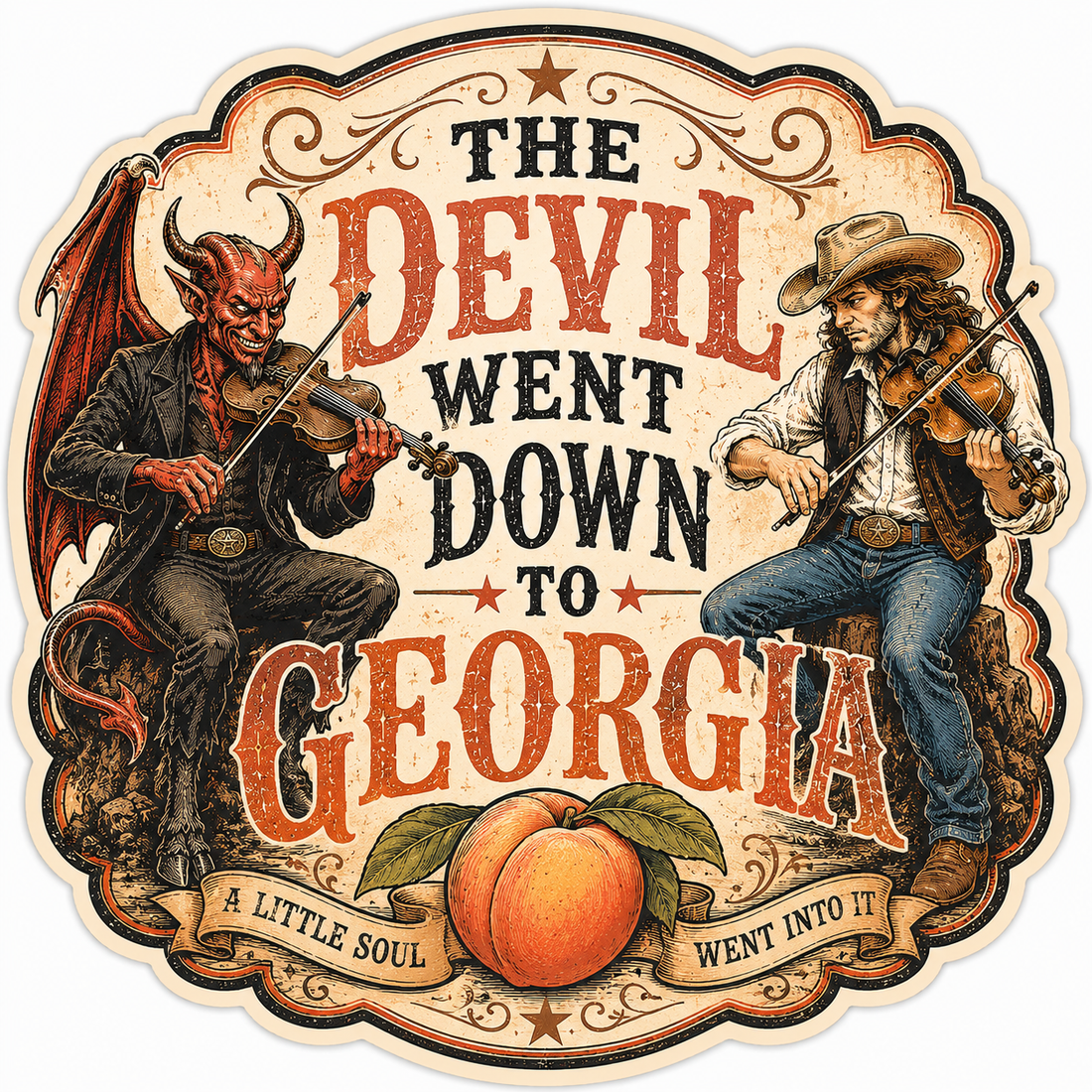 Sticker: The devil went down to Georgia