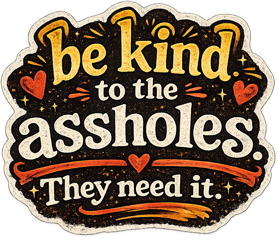 Sticker: Be kind to the aholes