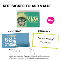 Lunch Notes: Being a Boy - Pack of 10 Sets