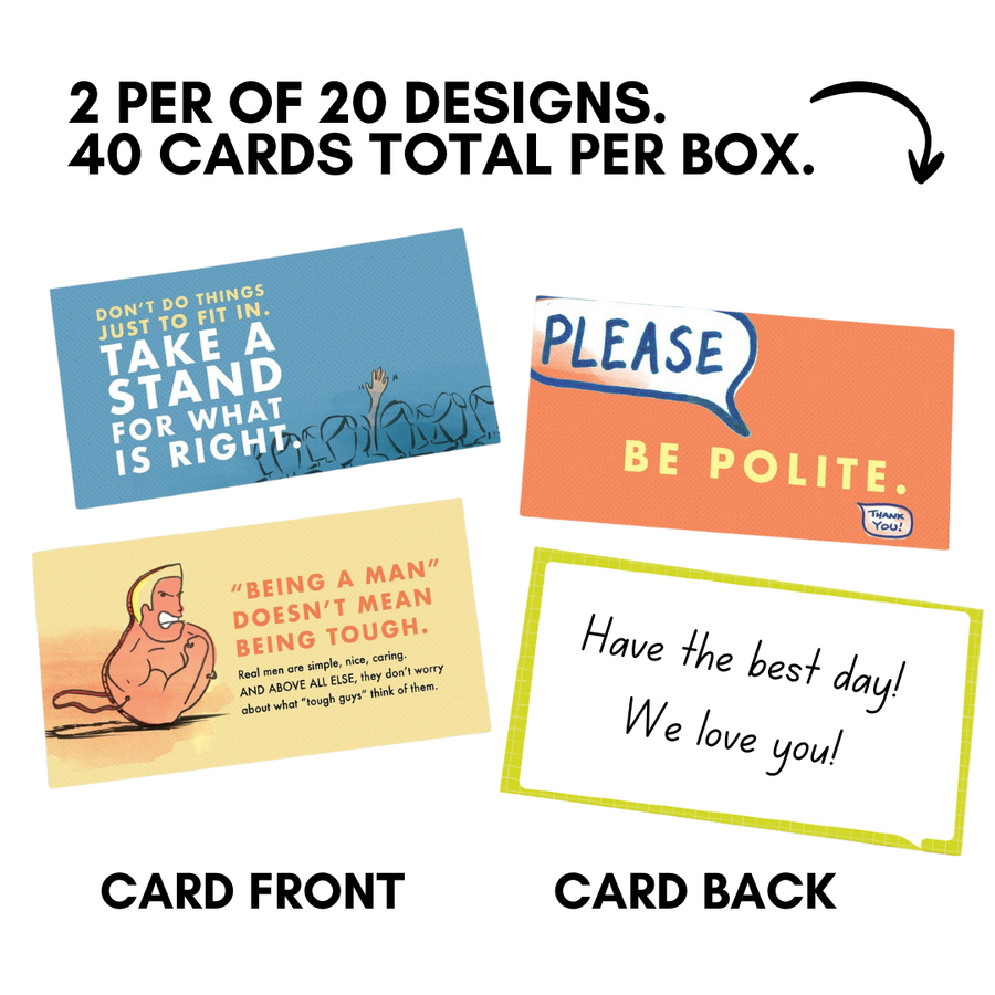 Lunch Notes: Being a Boy - Pack of 10 Sets