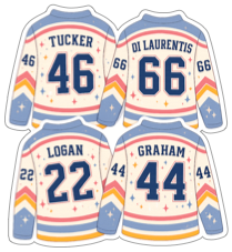 Sticker: Off Campus Parody, Briar Jerseys - Individual