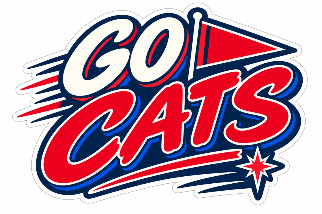 Sticker: Go Cats - Pack of 24