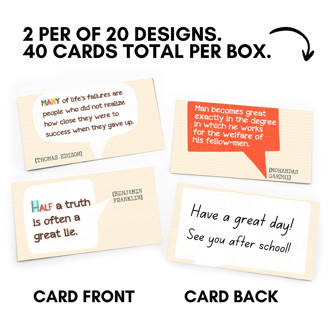 Lunch Notes: Good Stuff for the Brain - Pack of 10 Sets