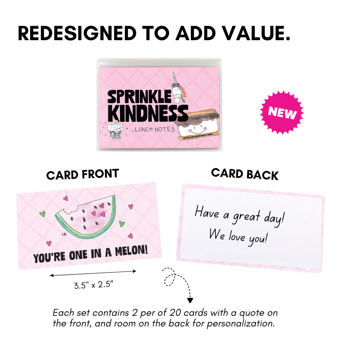 Lunch Notes: Sprinkle Kindness - Pack of 10 Sets