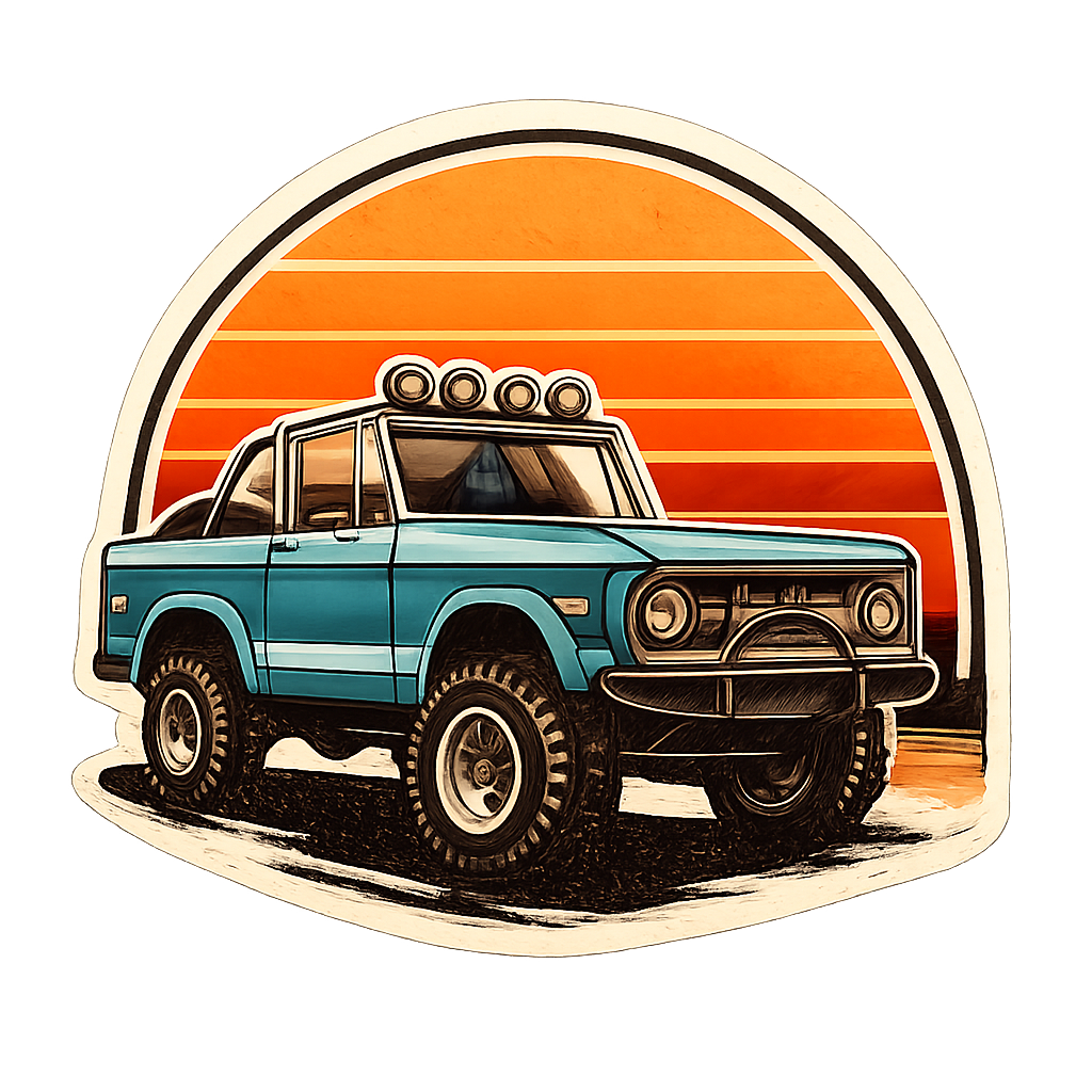 Sticker: Car Bronco - Pack of 24