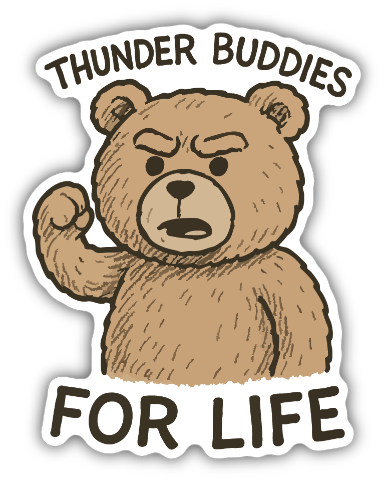 Sticker: Thunder Buddies for Life - Pack of 24
