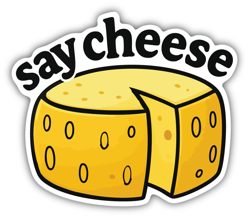 Sticker: Say Cheese - Pack of 24