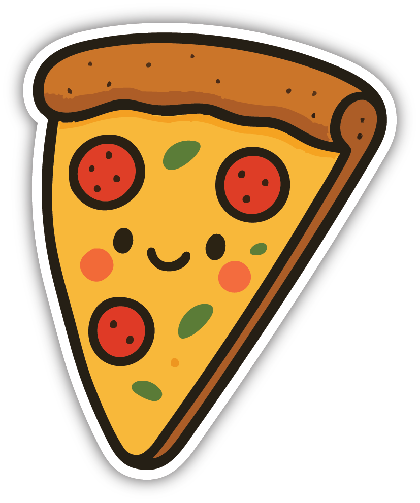 Sticker: Pizza Slice - Pack of 24