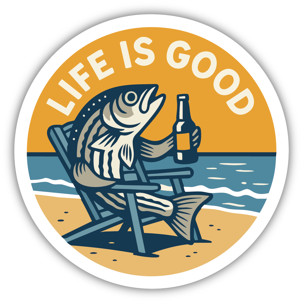 Sticker: Life is Good Fish - Namedrop - Pack of 24