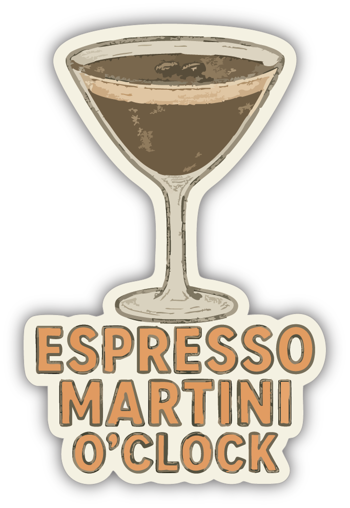 Sticker: Espresso Martini O'Clock - Pack of 24