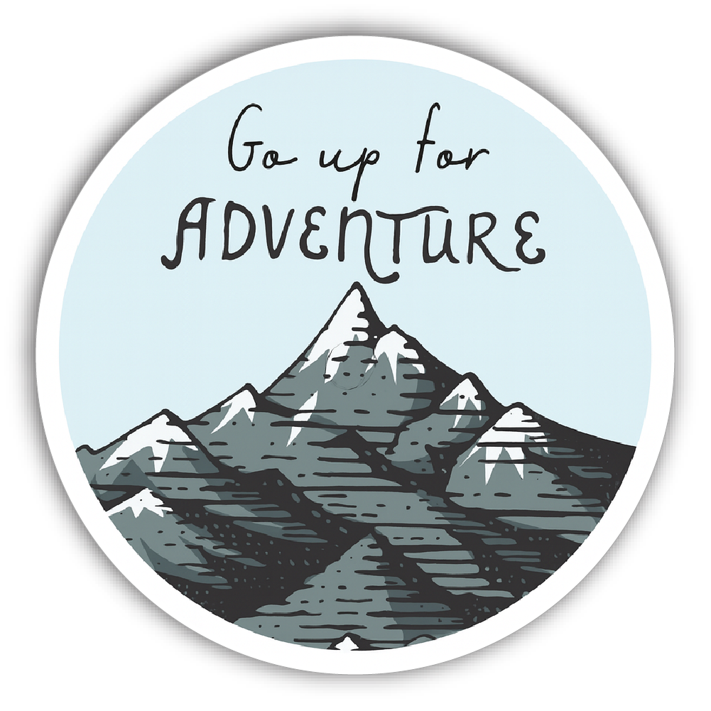 Sticker: Go up for Adventure - Pack of 24