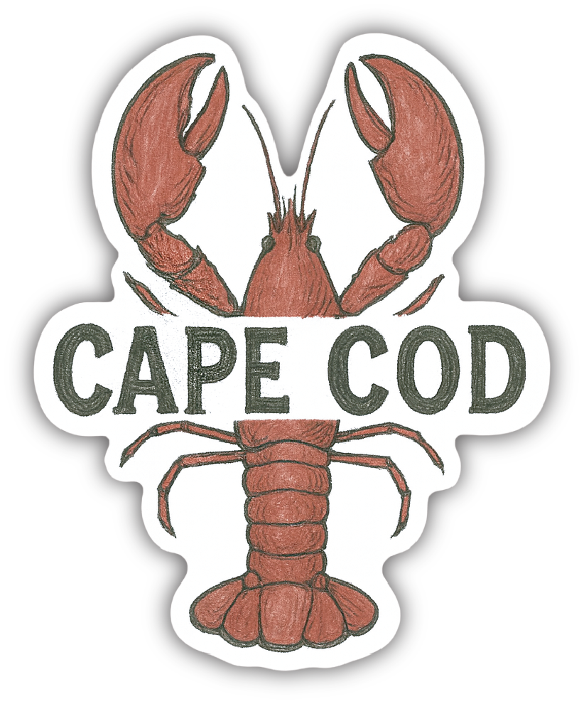 Sticker: Lobster, Sketch Style - Namedrop - Pack of 24