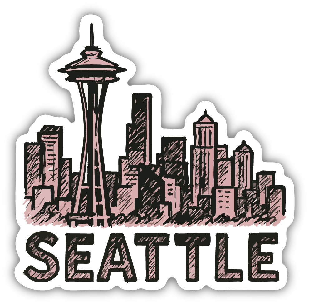 Sticker: Seattle Skyline - Pack of 24