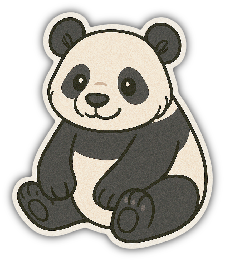 Sticker: Panda - Pack of 24