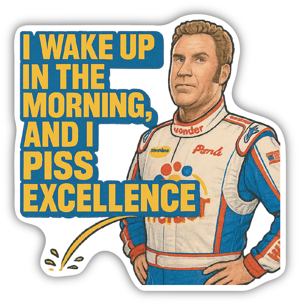 Sticker: I Wake Up in the Morning and I Piss Excellence - Pack of 24