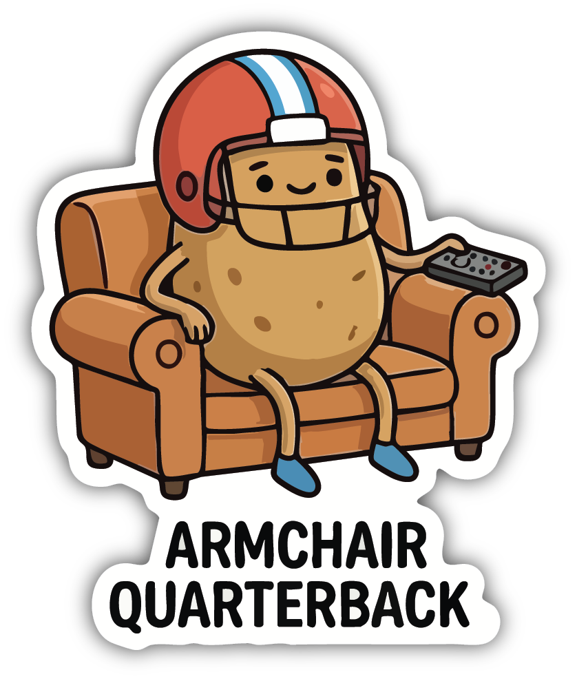 Sticker: Armchair Quarterback - Pack of 24