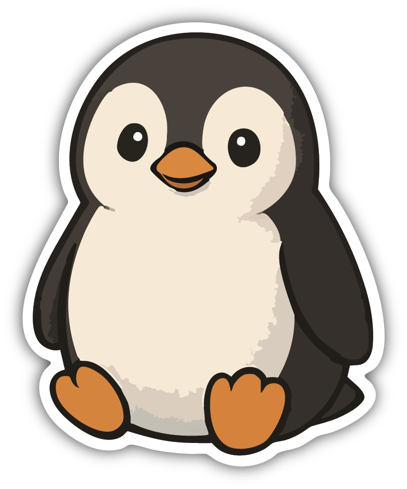 Sticker: Penguin - Pack of 24