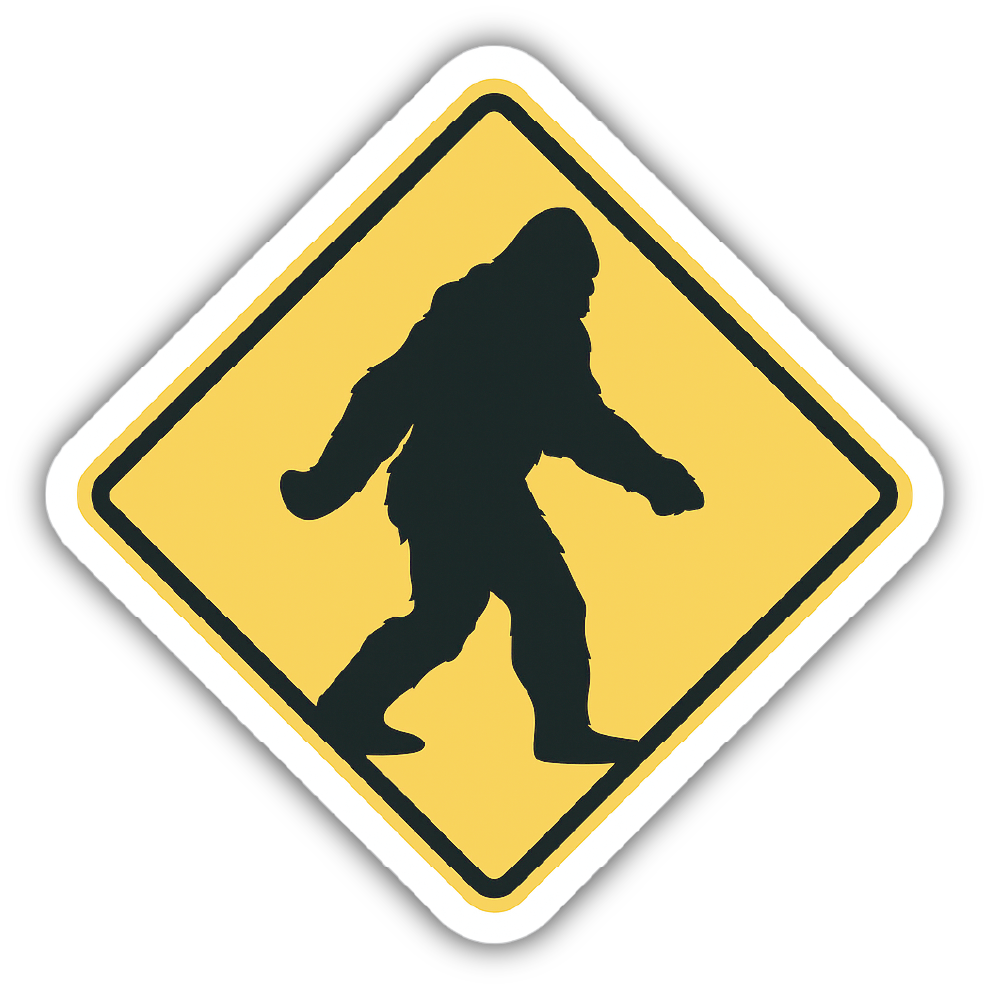 Sticker: Sasquatch Crossing - Pack of 24