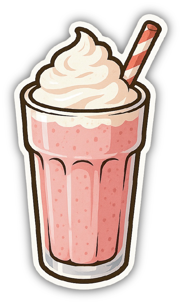 Sticker: Milk Shake - Pack of 24