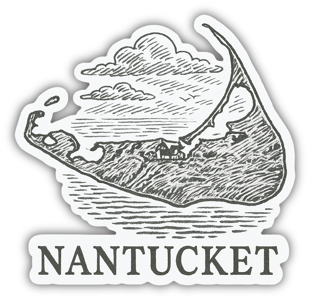 Sticker: Nantucket Sketch - Namedrop - Pack of 24