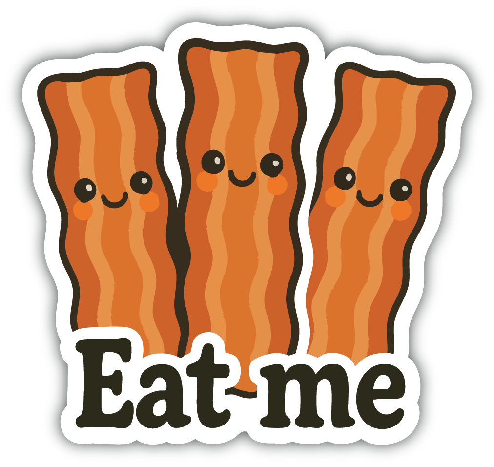 Sticker: Bacon - Eat Me - Pack of 24