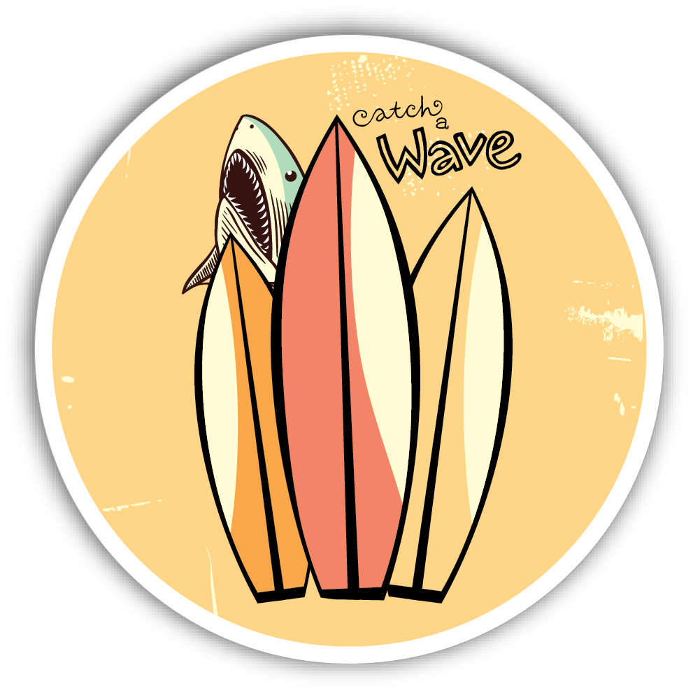 Sticker: Catch a Wave - Namedrop - Pack of 24