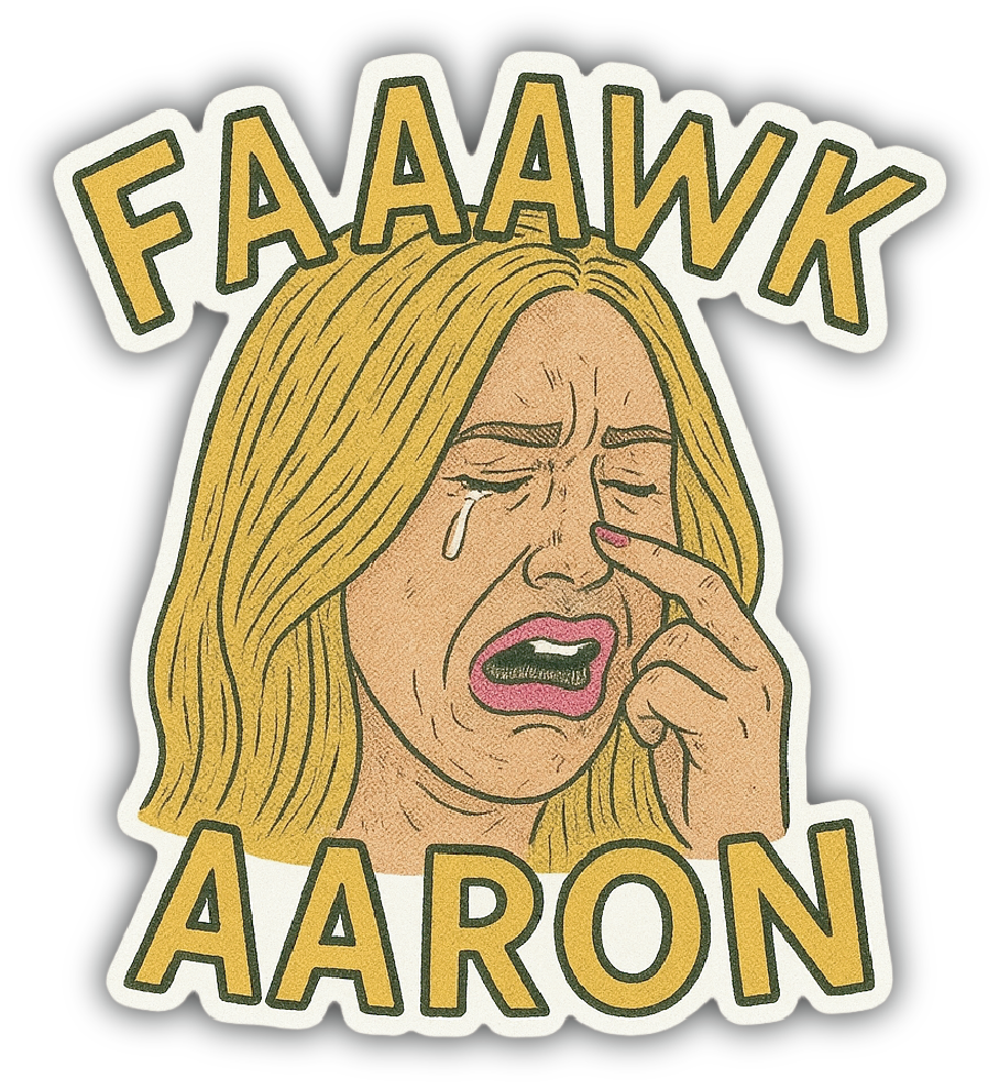 Sticker: Faaawk Aaron - Pack of 24